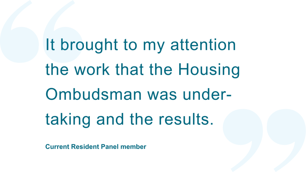 It brought to my attention the work the Housing Ombudsman was undertaking and the results.