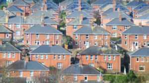 a row of run down houses