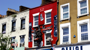 A row of houses in Camden, London