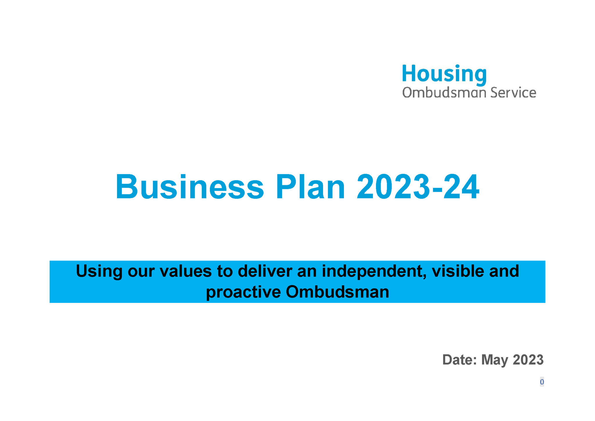 housing ombudsman business plan consultation